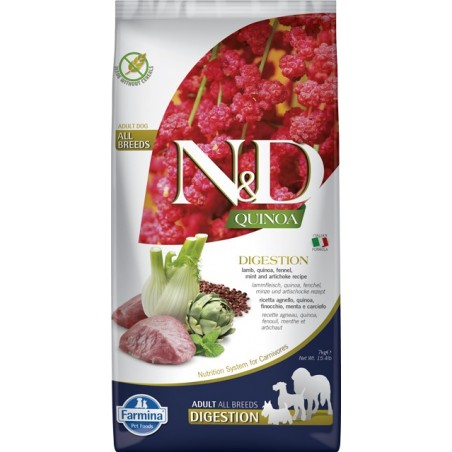 N&D Libre de Cereal Quinoa Digestion Cordero