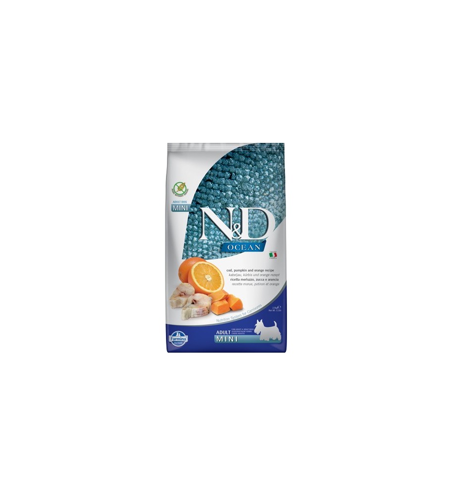 Farmina N&D Bacalao&Naranja con Calabaza para razas MIni