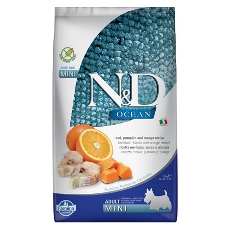 Farmina N&D Bacalao&Naranja con Calabaza para razas MIni